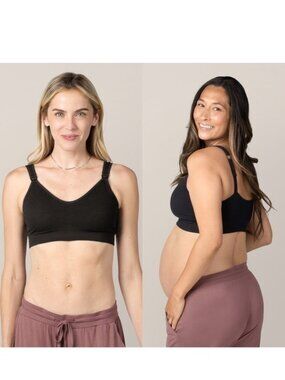 Kindred Bravely | Black Mia Maternity & Nursing Lounge Bra